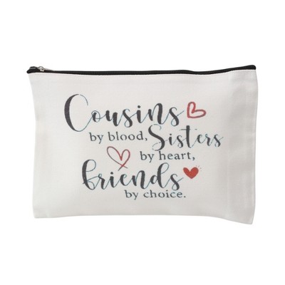 Unique Bargains Durable Letter Heart Print Makeup Bag White 1 Pc