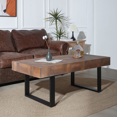 PAGED Rectangle Coffee Table with Sleek Floating Top Design,47.6" Center Table for Livng Room,Office
