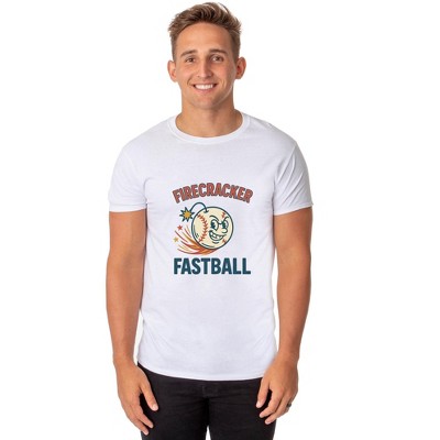 American Baseball T-Shirt Men's Firecracker Fastball USA Tee