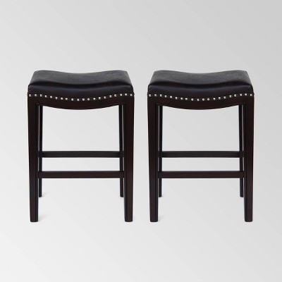 Set of 2 Tiffin Contemporary Studded Counter Height Barstools - Christopher Knight Home