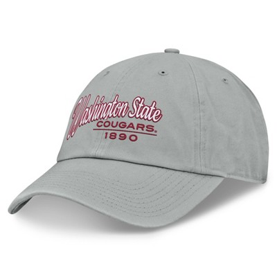 NCAA Washington State Cougars Nico Cotton Hat: Adjustable Gray Baseball Cap