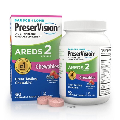 PreserVision AREDS 2 Eye Vitamins with Lutein & Zeaxanthin Chewables - 60ct