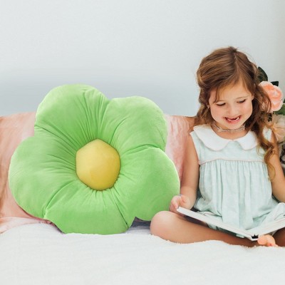 Butterfly Craze Daisy Lounge Flower Pillow - Cozy & Stylish Floor Cushion, Plush Microfiber -  Medium, 20 Inches