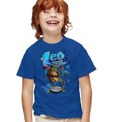 Teenage Mutant Ninja Turtles: Mutant Mayhem Leo Turtle Power Kids T Shirt For Youth  Royal