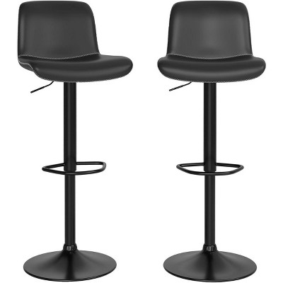 Jojoka Bar Stools Set of 2/4 Adjustable Faux Leather Upholstered Swivel Bar Stools for Bar,Kitchen Island