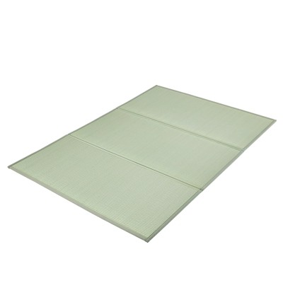 VEVOR Japanese Tatami Mat, King Size Foldable Japanese Tatami Mattress( Natural Rush Grass), Japanese Floor Mattress with Backing, Green