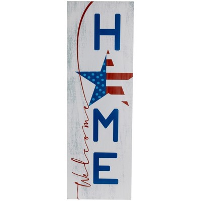 Northlight Americana "Welcome Home" Wooden Porch Board Sign Decoration - 35.75"