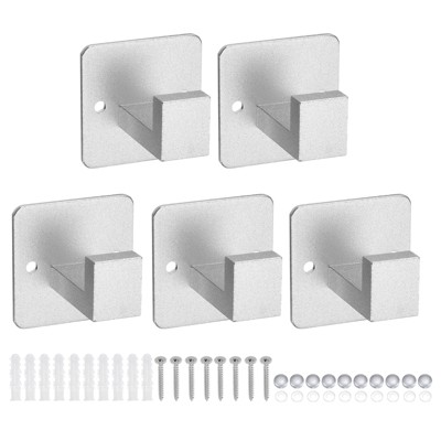 Unique Bargains Stainless Steel Waterproof Square Hooks and Hangers 2.17"