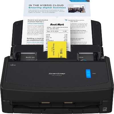 Fujitsu ScanSnap iX1400 Simple One-Touch Button Document Scanner for Mac or PC, Black, PA03820-B235