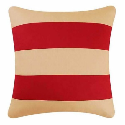 C&F Home Camel/Red Stripes Pillow