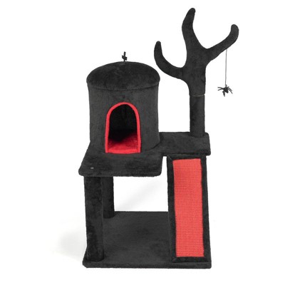 Karl Home 41 inch Halloween Gothic 2-Tier  Cat Tree
