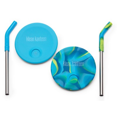 Klean Kanteen 2pk Kids' Stainless Steel Cup Straw Lid