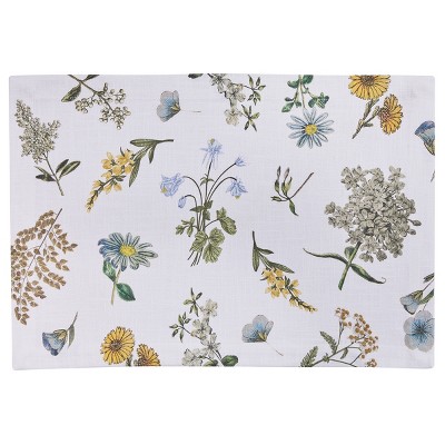 Park Designs Flower Market White Floral Placemat Set of 4