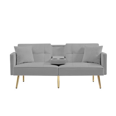 TiramisuBest Cream White Convertible Folding Futon Sofa Bed , Sleeper Sofa Couch with Cream White for sofa