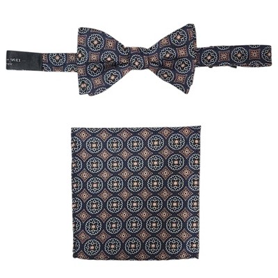 Men's Floral 2.75" x 4.75" Adjustable 16" - 20" Freestyle Self Tie with Hankie Set