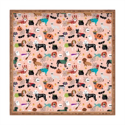 Petfriendly Dogs halloween costumes cute  Square Bamboo Tray - Deny Designs
