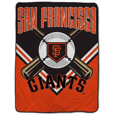 MLB San Francisco Giants On Deck Ultra Cozy Blanket: Plush Sports Team Logo Throw
