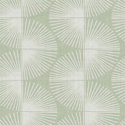 Nicole Miller Fluted Geo Sage Peel & Stick Wallpaper