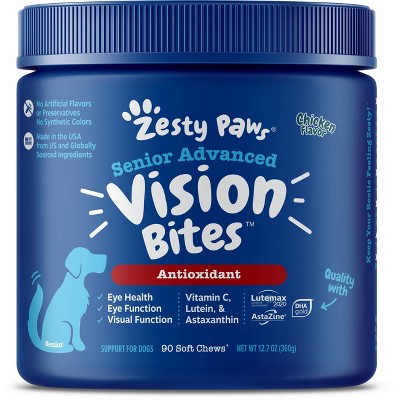 Zesty Paws Senior Advanced Antioxidant Vision Soft Chews for Dogs - Chicken Flavor - 90ct