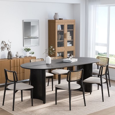 PexFix Haiden Oval 67"x33.5" Dining Table Solid Wood Kitchen Tables