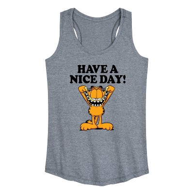Women's - Garfield - Have A Nice Day Graphic Racerback Tank