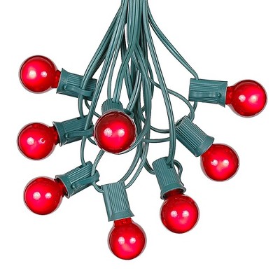 Novelty Lights 25 Feet G30 Globe Outdoor Patio String Lights, Green Wire