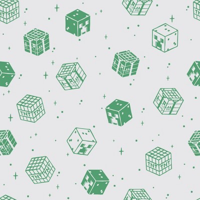 RoomMates Minecraft Blocks Kids' Peel and Stick Wallpaper Gray