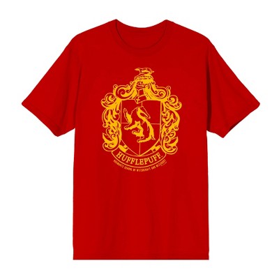 Harry Potter Hufflepuff Crest Crew Neck Short Sleeve Men's T-shirt
