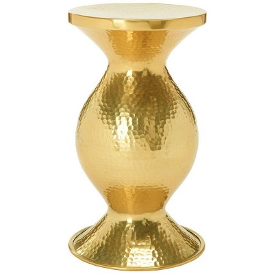 Janus Hammered Stool - FOX5522A - Gold - Safavieh Couture