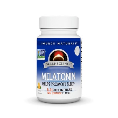 Melatonin 5mg Sublingual-Orange by Source Naturals, Inc.  -  200 Lozenge