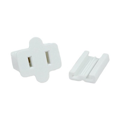 Novelty Lights White Snap-On Vampire Plug SPT-2 for C9/C7 Socket or Zip Cord Wire