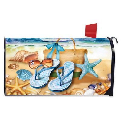 Briarwood Lane Summer Mailbox Cover  - Oversized - Welcome To the Beach Oversized For Summer Mailbox Cover
