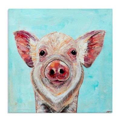 Stupell Industries Babe Screen Piglet Canvas Art