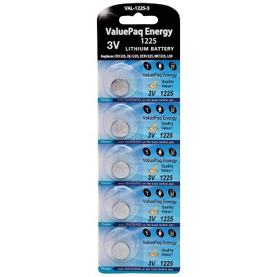 Dantona® ValuePaq Energy 1225 Lithium Coin Cell Batteries, 5 pk in Silver