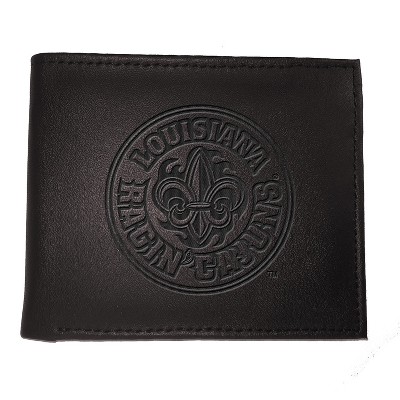 Evergreen NCAA Louisiana Ragin' Cajuns Black Leather Bifold Wallet Officially Licensed with Gift Box