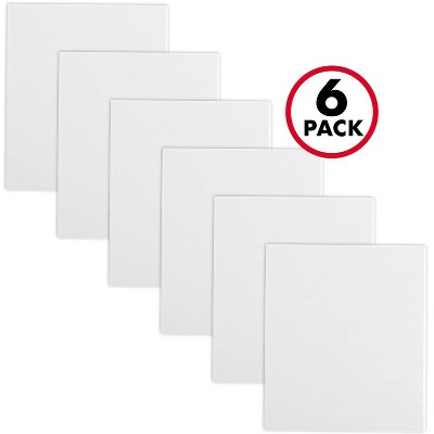 6pk 0.5" D Ring Binder White - up&up™: Vinyl Hard Cover, 120 Sheet Capacity, 4 Internal Pockets, Standard Binders