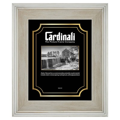 Cardinali Plein Air, Silver 12x16" Picture Frame with Acrylic Glazing & Cardboard Backing, for Photography or Canvas Frame, 3 Wide Moulding, 1/2