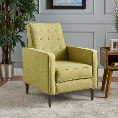 CAVINAS Mid-Century Modern Accent Chair with Upholstered Wingback Recliner Chair with Wooden Legs Lounge Comfy Chair for Bedroom, Living Room