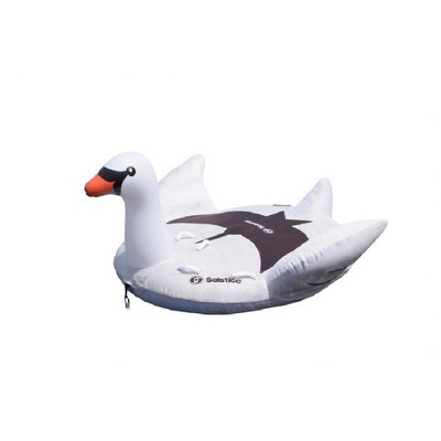Swim Central Inflatable Lay-On Swan Towable Float - 84" - White
