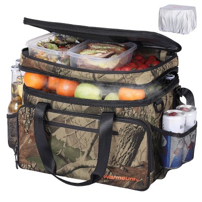 WARMOUNTS 42qt Insulated Cooler Bag 48 Cans Soft Cooler with 2 Compartment