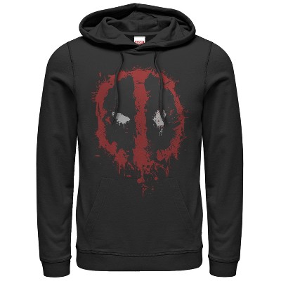 Men's Marvel Deadpool Splatter Icon Pull Over Hoodie