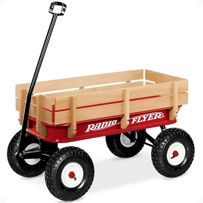 Radio Flyer Town and Country Wooden Wagon Kids Ride-On