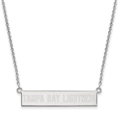 Black Bow Jewelry Sterling Silver Tampa Bay Lightning NHL Necklace 18 Inch