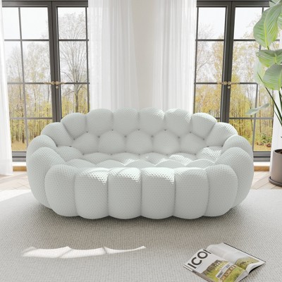 WJShome Bubble Couch,79.53inch Loveseat Sofa,Lazy Floor Sofa,Curved Couch For Living Room, Office, Apartment, No-Assembly
