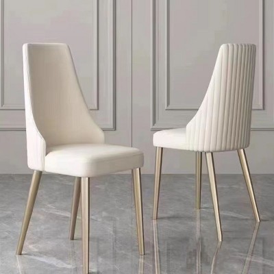 Mordern Faux Leather Upholstered Dining Room Chairs Set of 2,Armless Home Office Kitchen Chairs,Side Chairs,Living Room Furniture-Cuddlewood