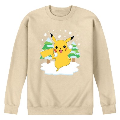 Men's - Pokémon - Pikachu Snowball Fight Graphic Fleece Sweatshirt