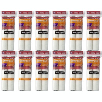 Wooster Genuine 6.5" Jumbo-Koter Mohair Blend 1/4" Nap 12 Sets Of 2-Pack Roller Cover # RR304-6.5-12PK