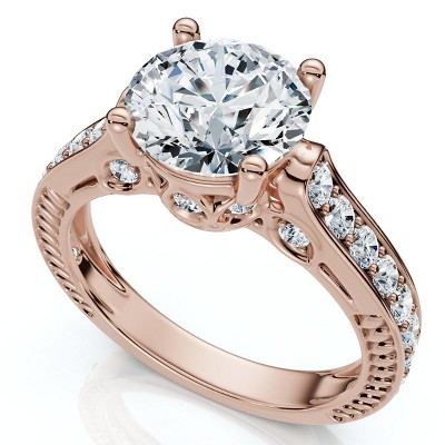Pompeii3 Certified 2 1/4Ct Antique Diamond Engagement Ring 14k Gold or Platinum