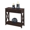 Breighton Home Oxford 1 Drawer Entryway Hall Table with Shelf in Espresso - 3 of 4