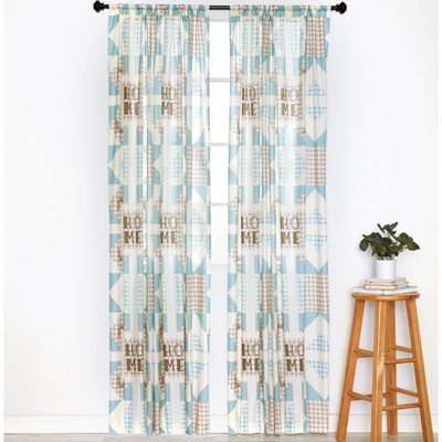 The Lakeside Collection Monroe Block Check Window Panels - 50" x 63"